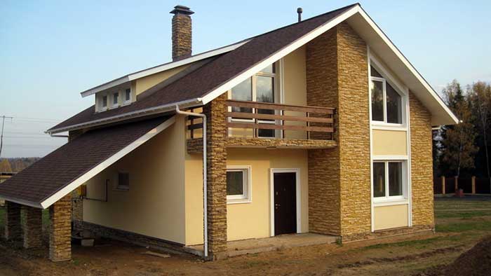 Двухэтажный дом из сип панелей